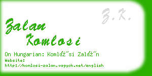 zalan komlosi business card